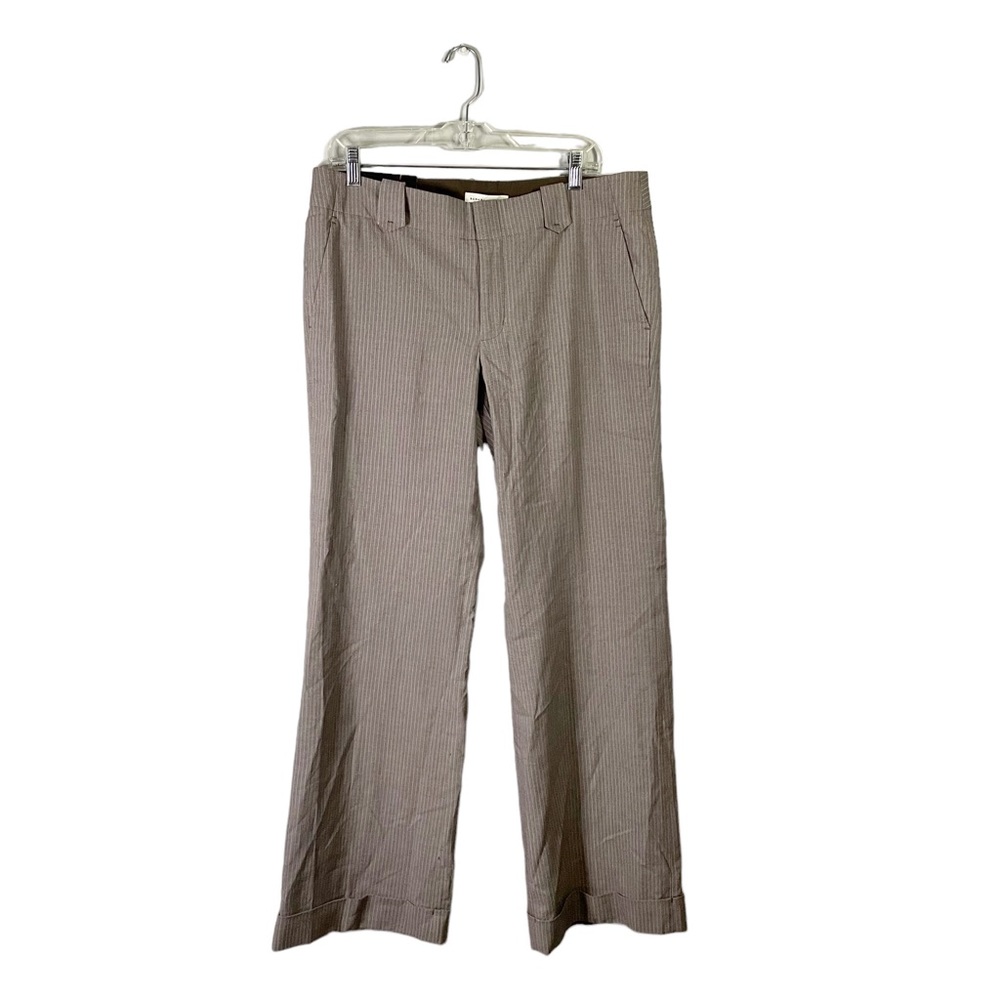 NWT Banana Republic Pinstripe Trouser Pants Low Waist Straight Leg Size 12 - Picture 1 of 9